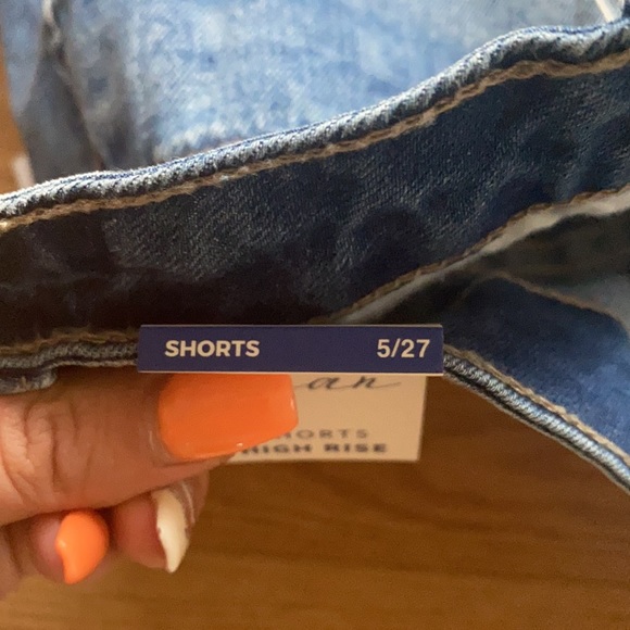 High waist denim shorts - Picture 3 of 4